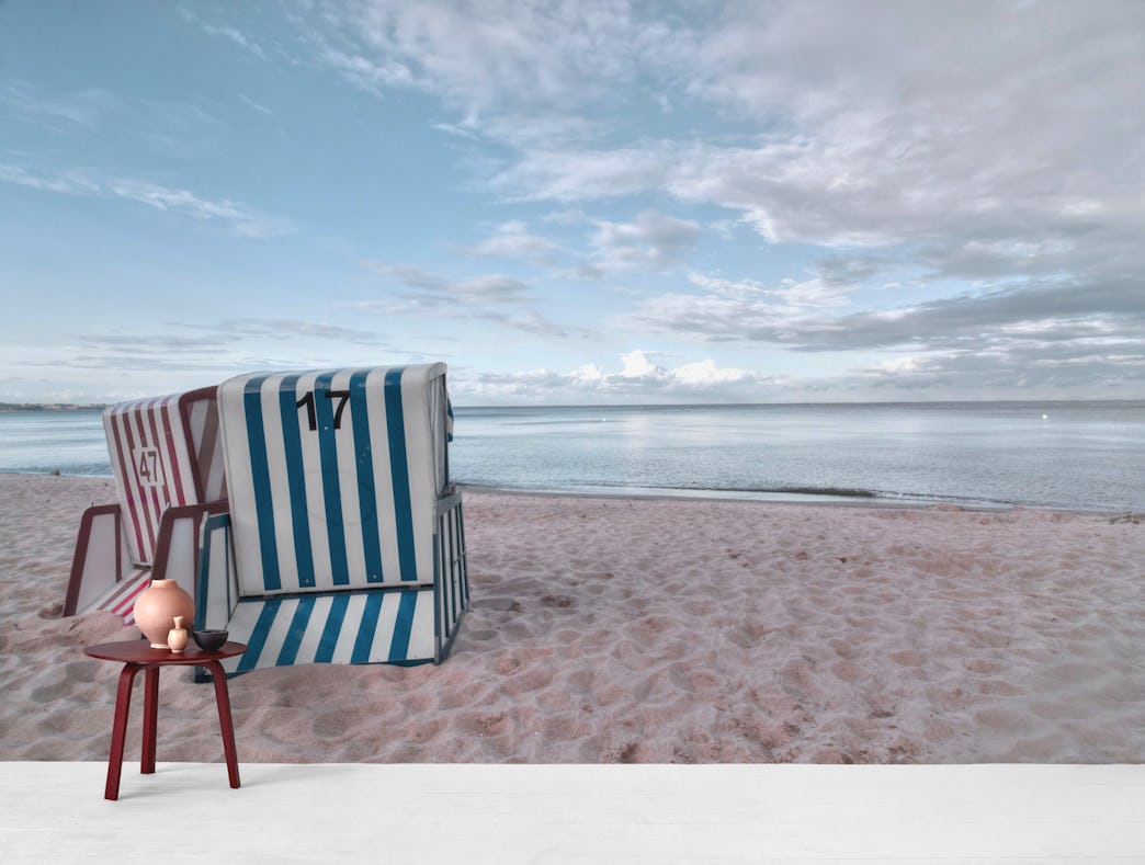 Buy Beach Chairs At The Baltic Sea Wall Mural Free Shipping At