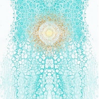 Trendy Glitter Sun Ocean Water tapete