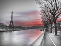 River Seine and Eiffel tower carta da parati