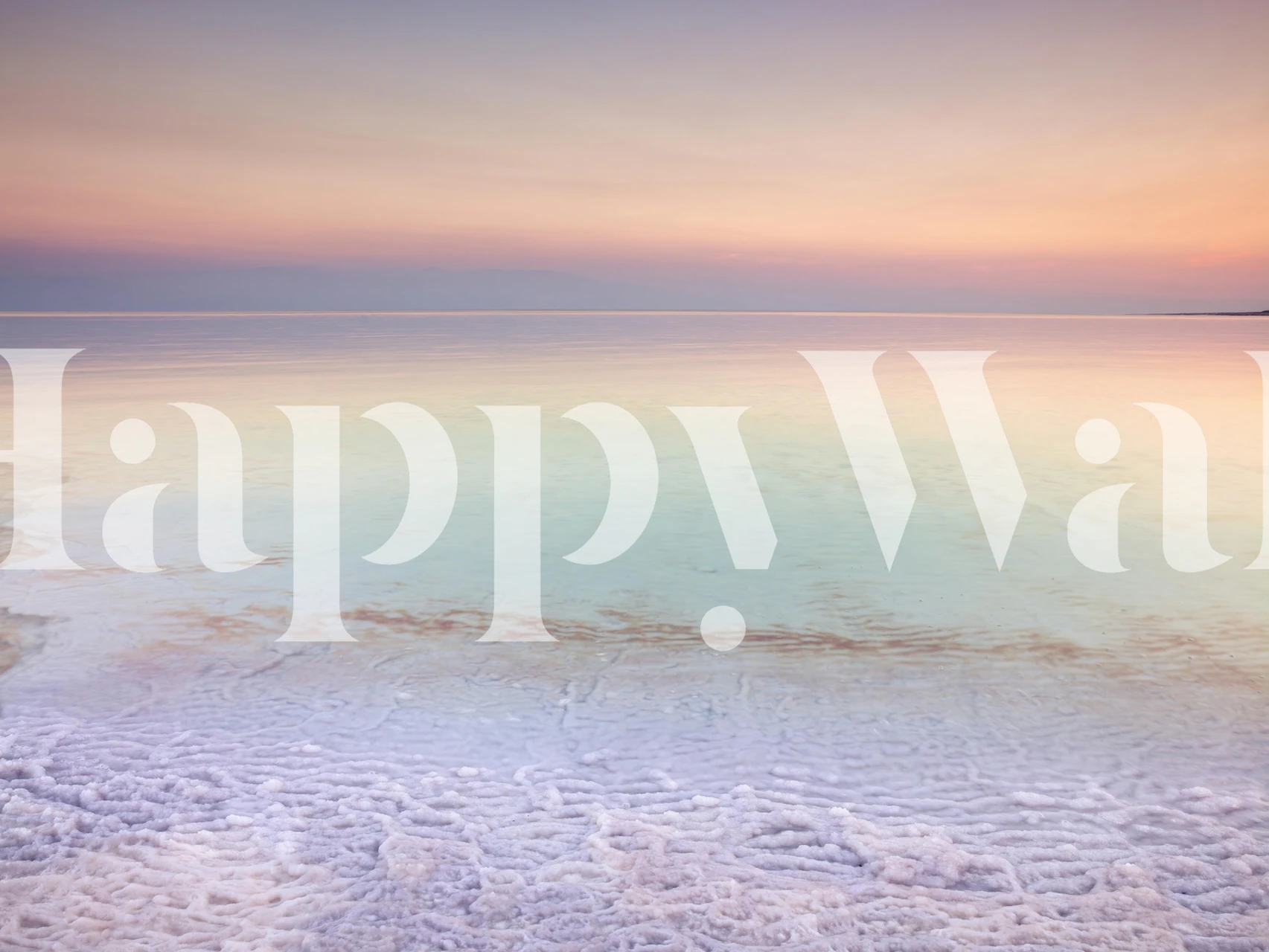 Dead Sea shore at dusk wallpaper