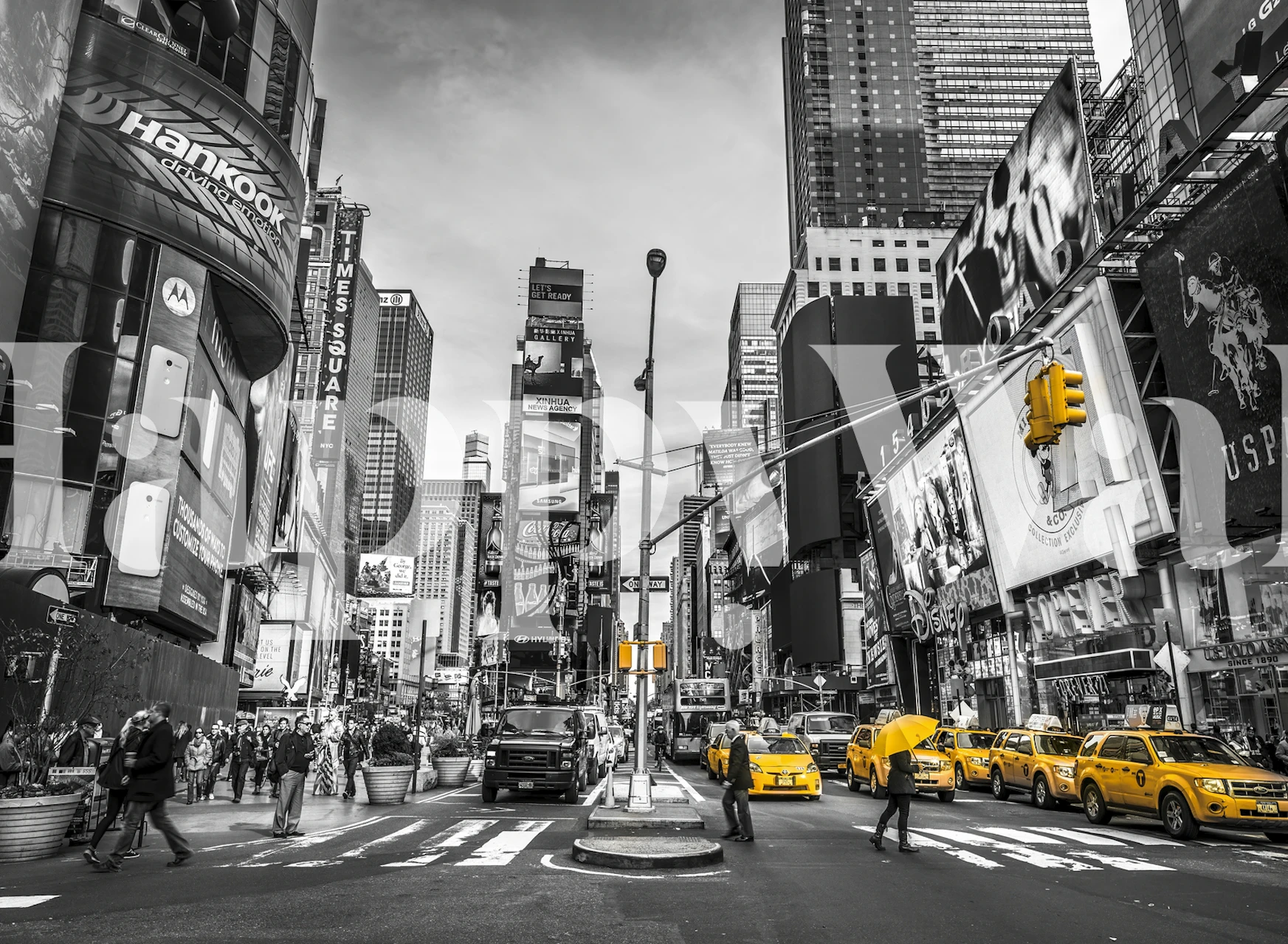 Broadway Times Square Tapete in einem Raum