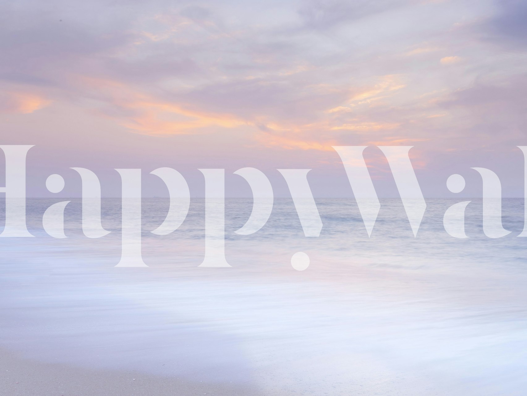 Serene beach wallpaper in a room