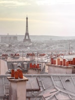 Paris Rooftops Dreamscape wallpaper