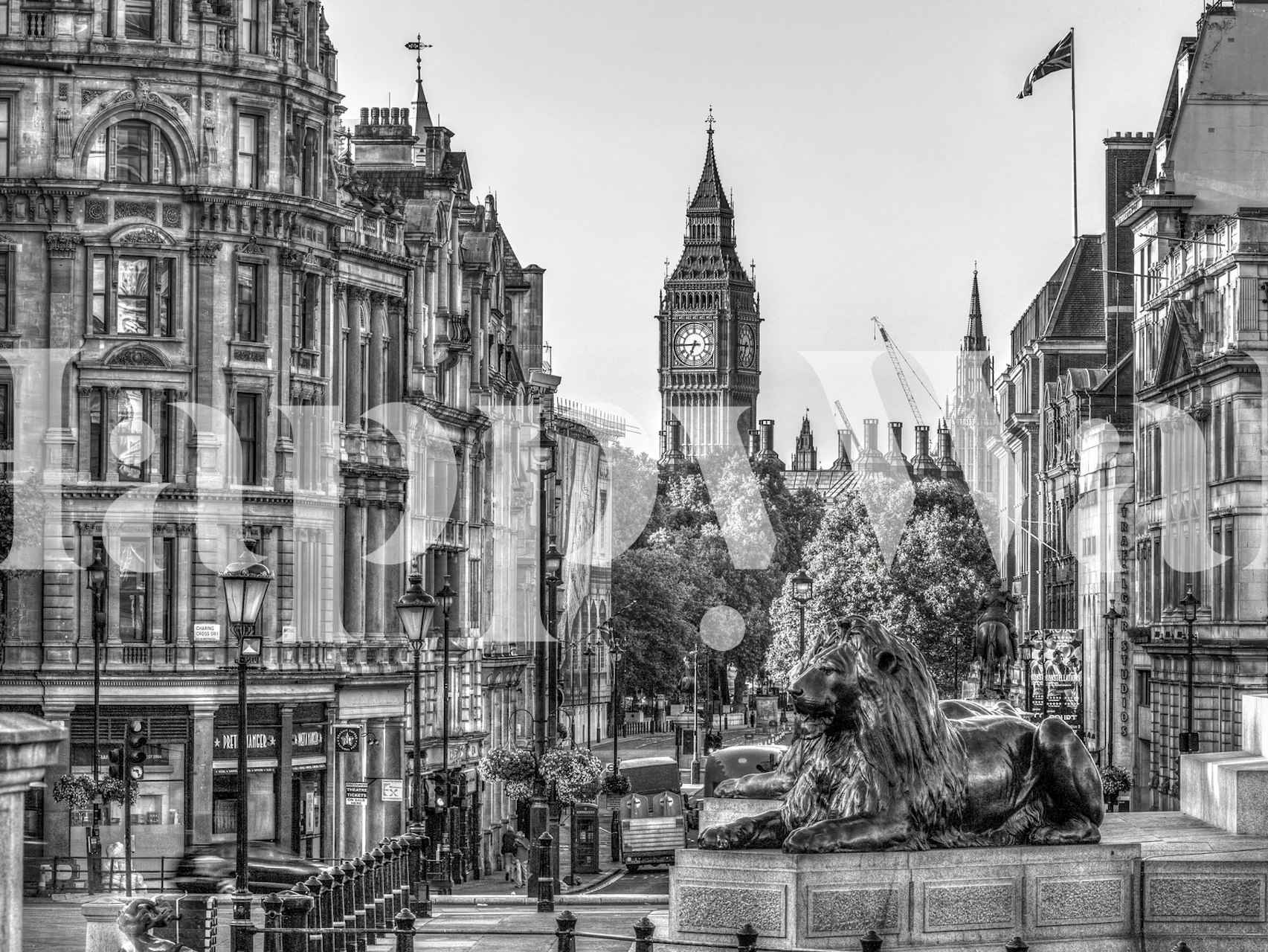 Trafalgar Square tapet i et rum