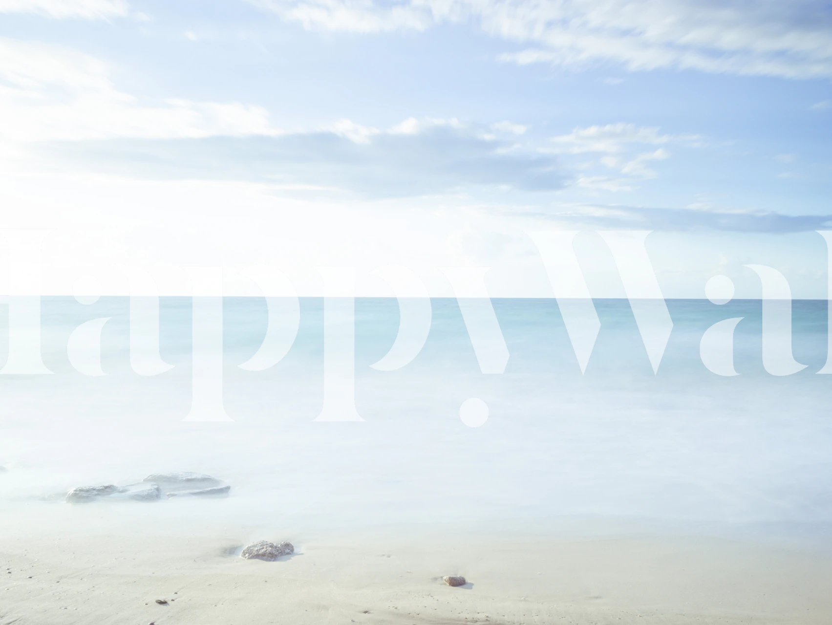 Tranquil beach tapet i ett rum