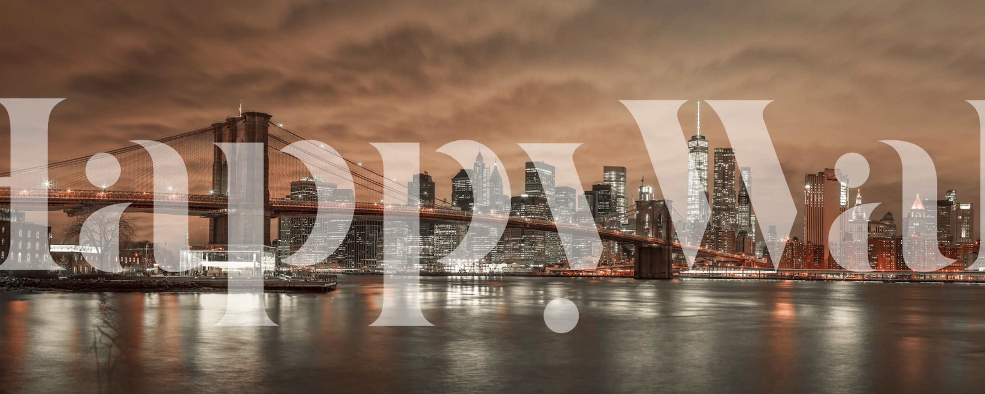 Tapeta Brooklyn Bridge i Manhattan w pokoju