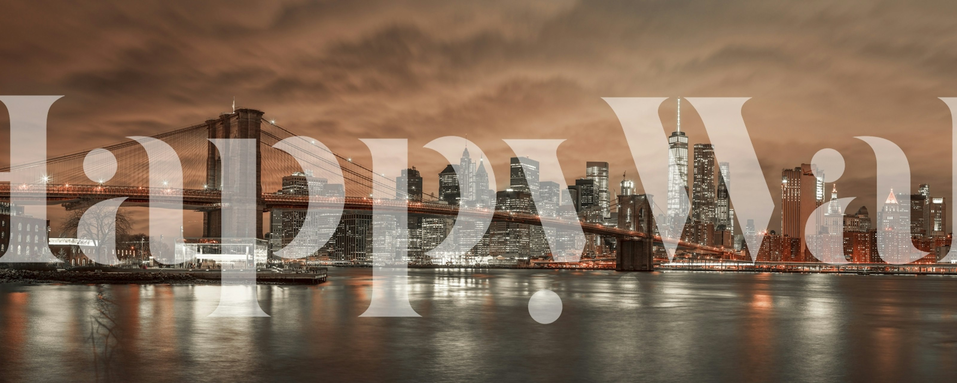 Brooklyn Bridge black and white wallpaper with city skyline