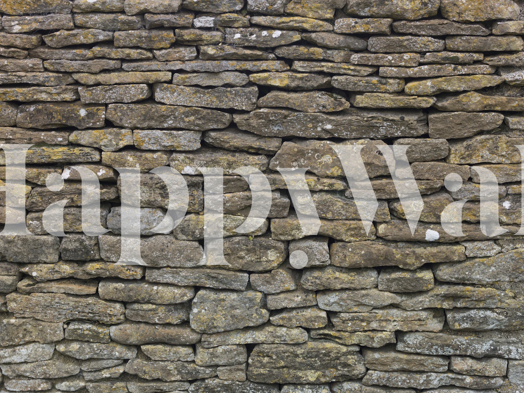 Textured stone wall wallpaper in gray and brown tones
