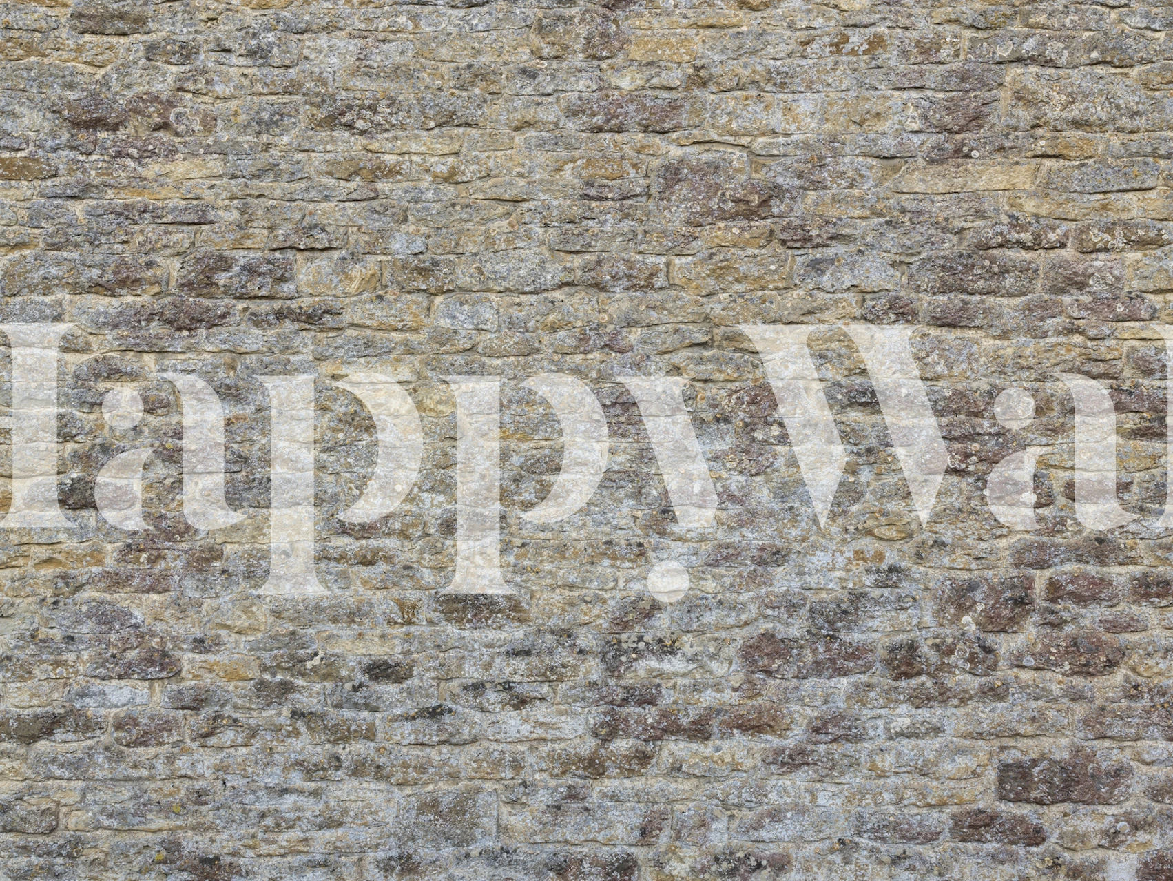 Rustic stone wall texture in earthy tones wallpaper