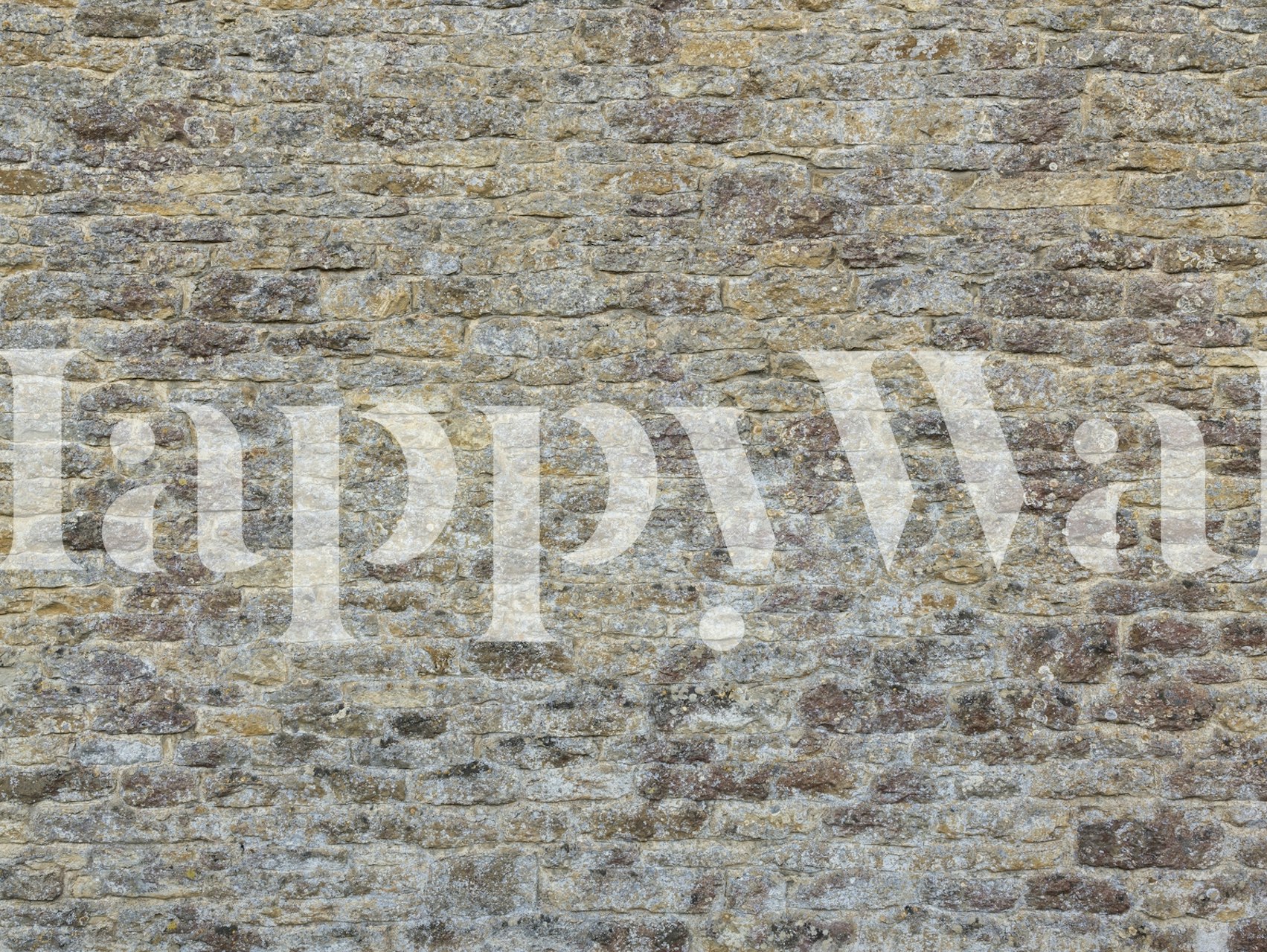Old rustic stone wall carta da parati in una stanza