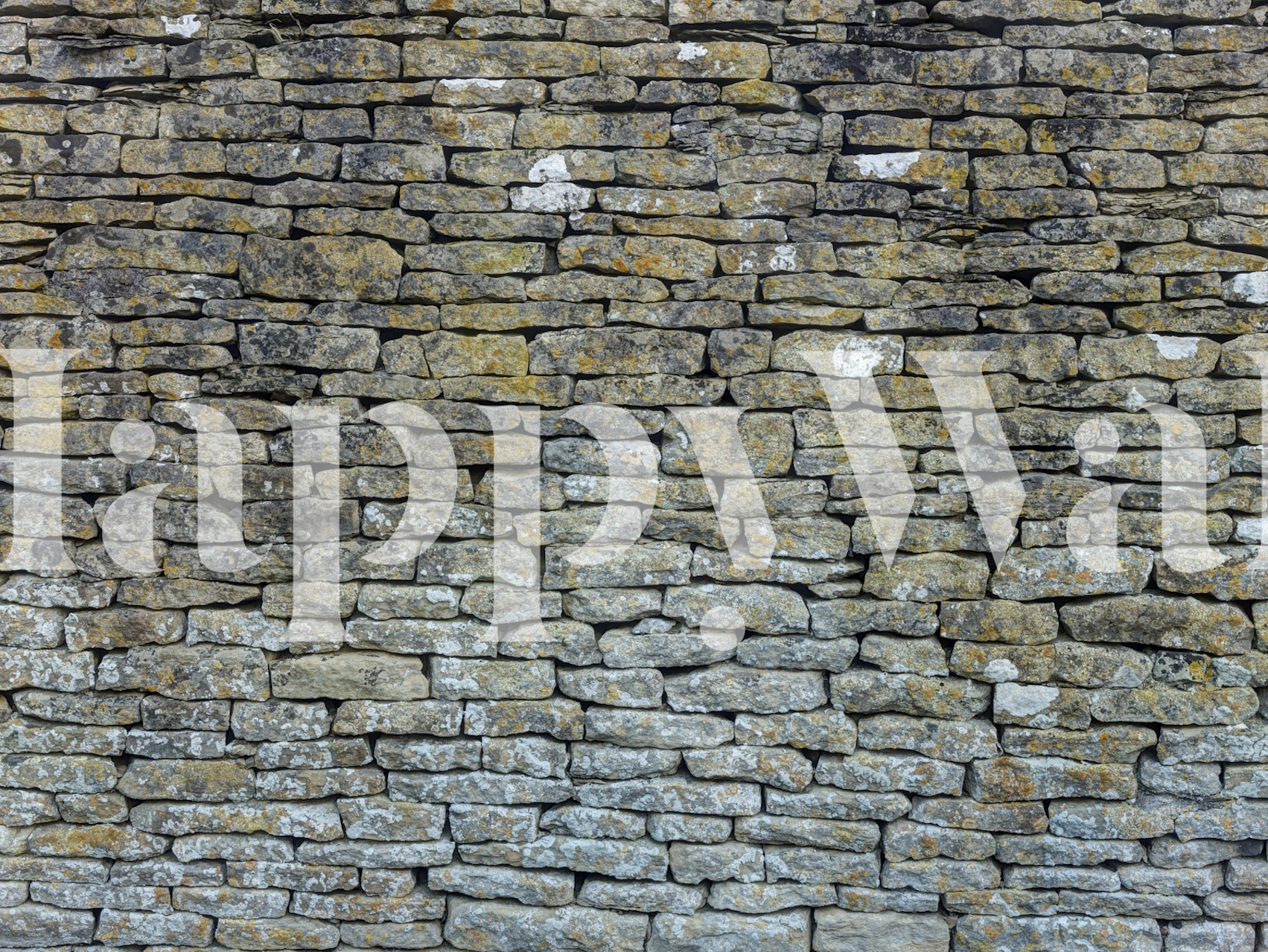 Old rustic stone wall wallpaper in a room