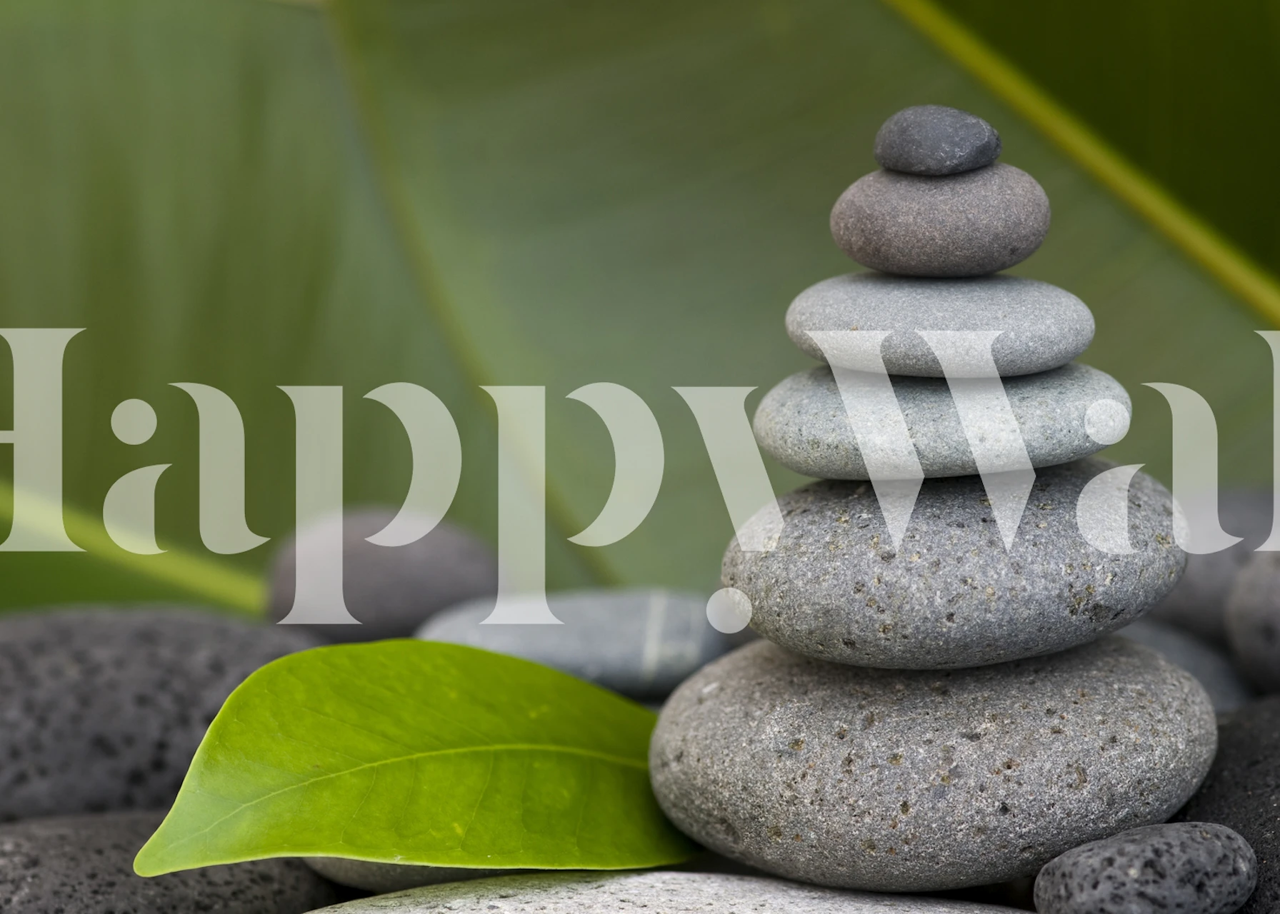 Design de papier peint Stone Tower Balance dans une pièce