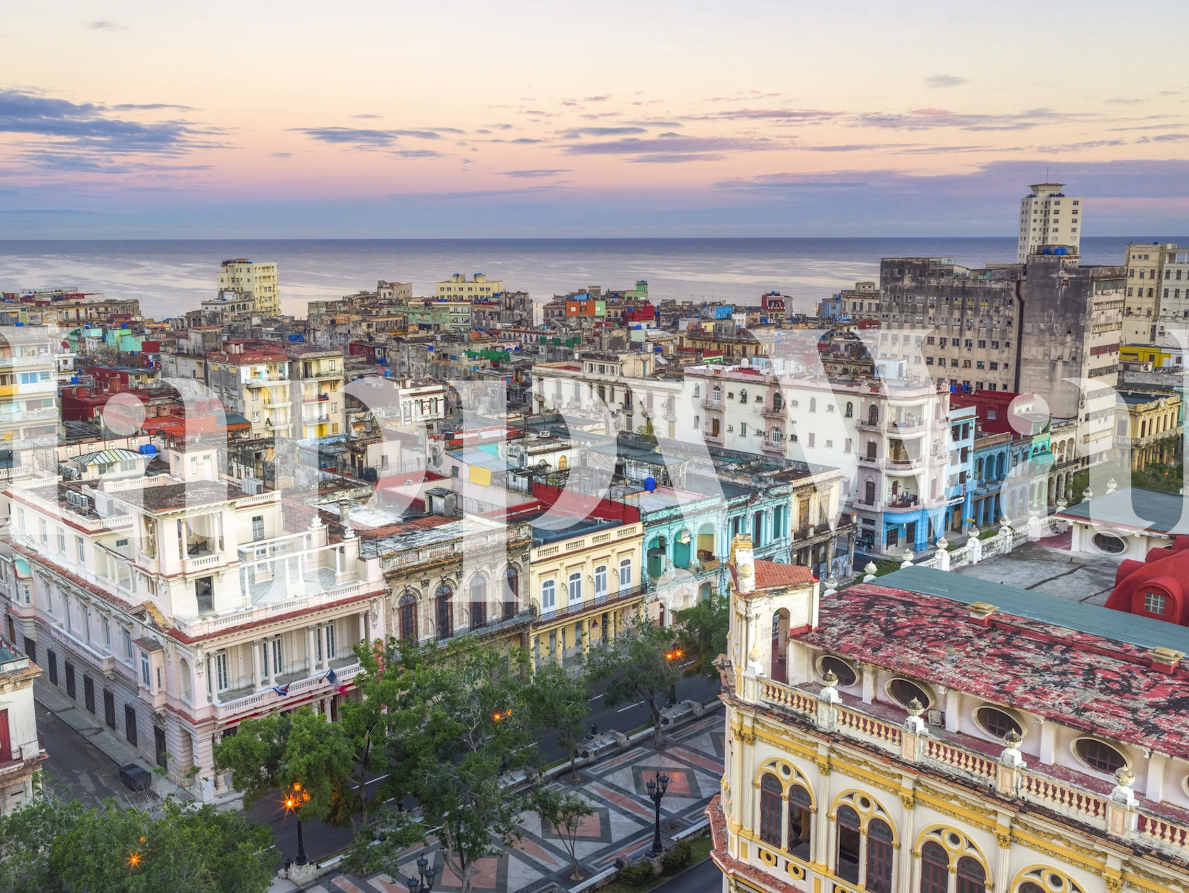 Tapeta Havana z góry w pokoju