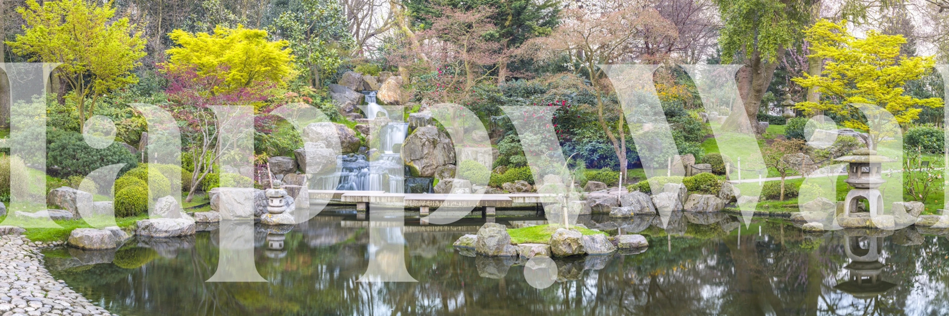 Papel de parede Kyoto Garden em um ambiente tranquilo