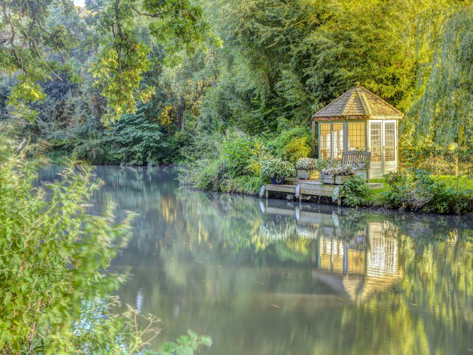Gazebo by Basingstoke Canal Wallpaper Buy Online at Happywall