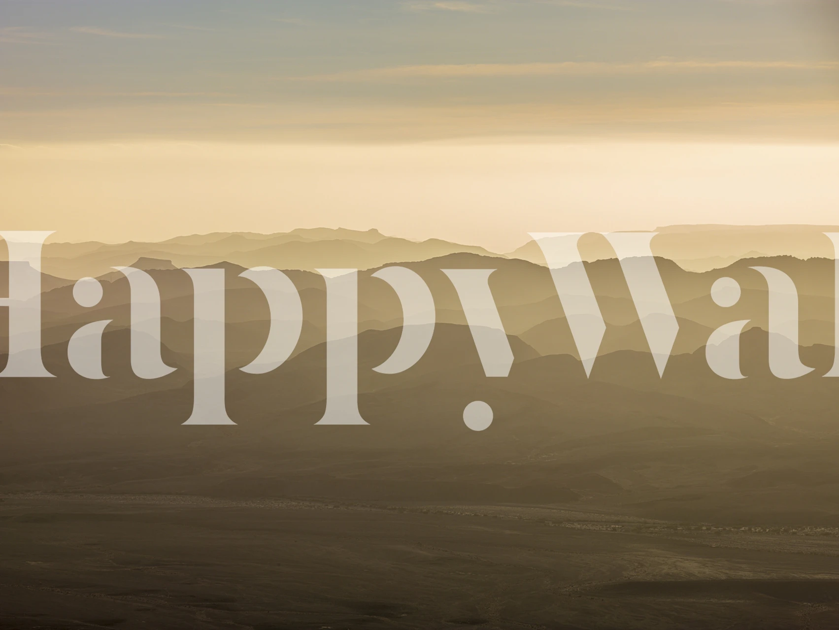 Mountainous landscape in earthy tones wallpaper