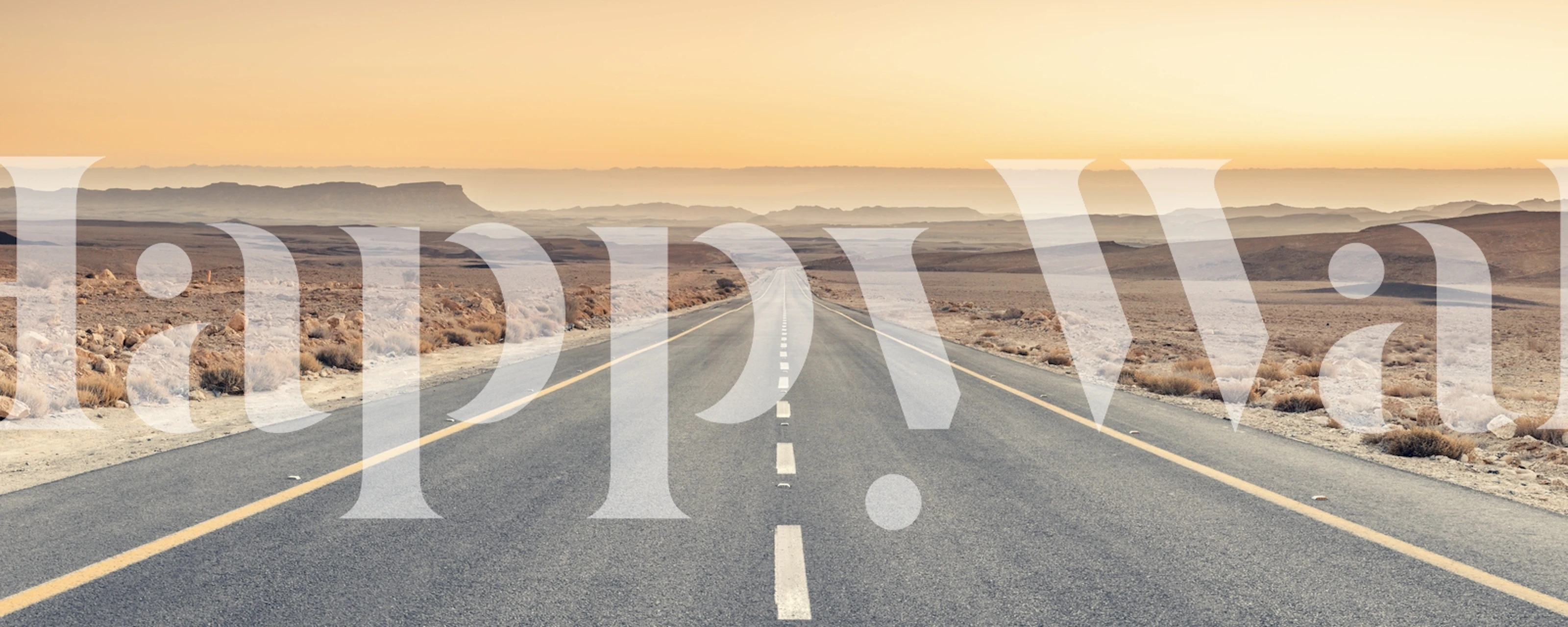 Desert road wallpaper i et rum