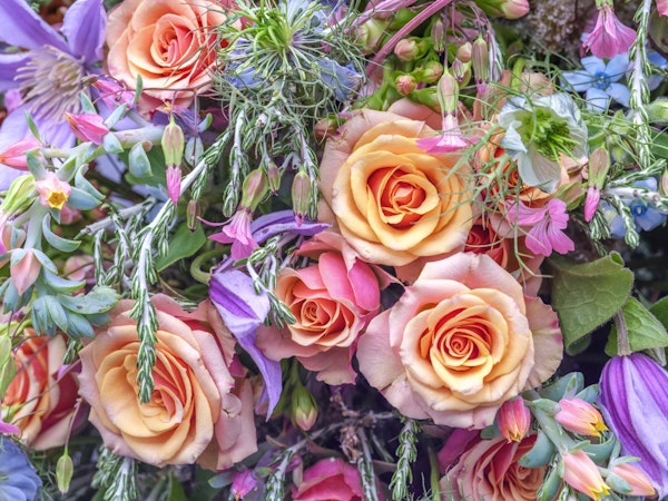 Roses and mixed flowers