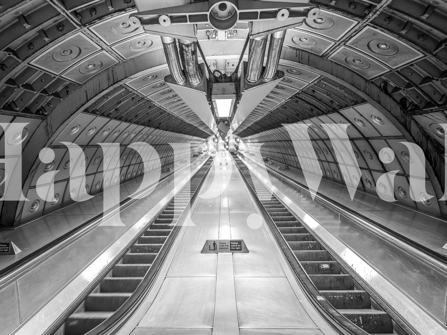 Escalator at subway station tapettisuunnittelu