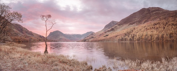 Lake surrounded by mountains