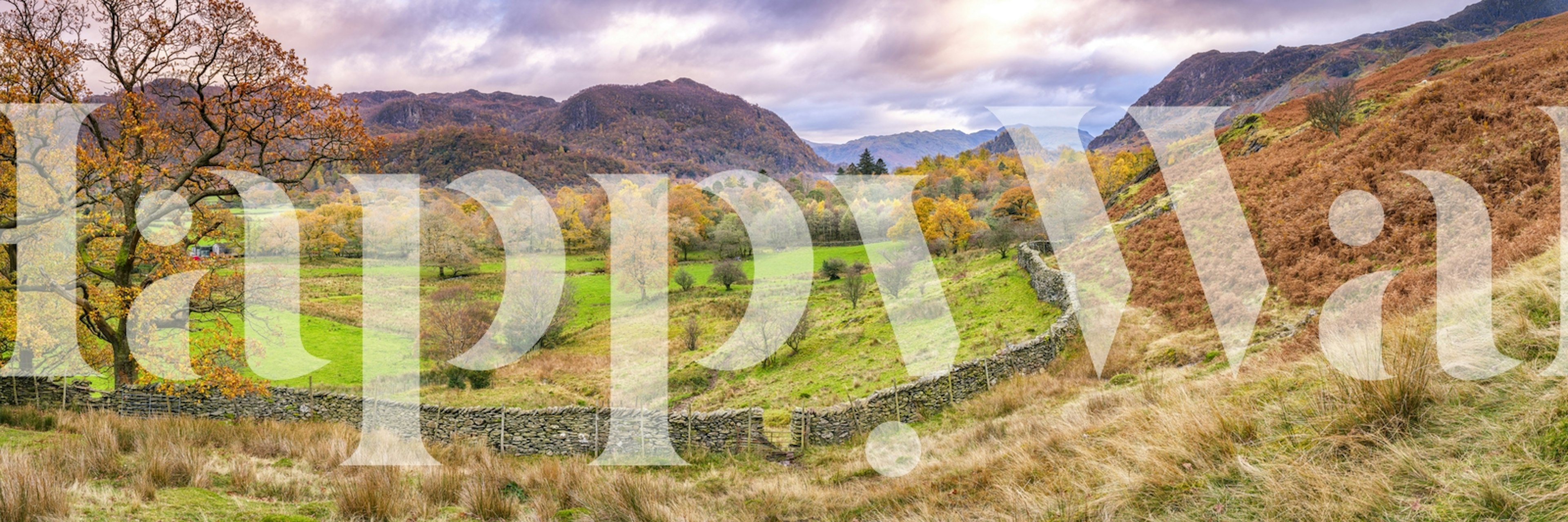 Autumn landscape with rolling hills and colorful trees wallpaper