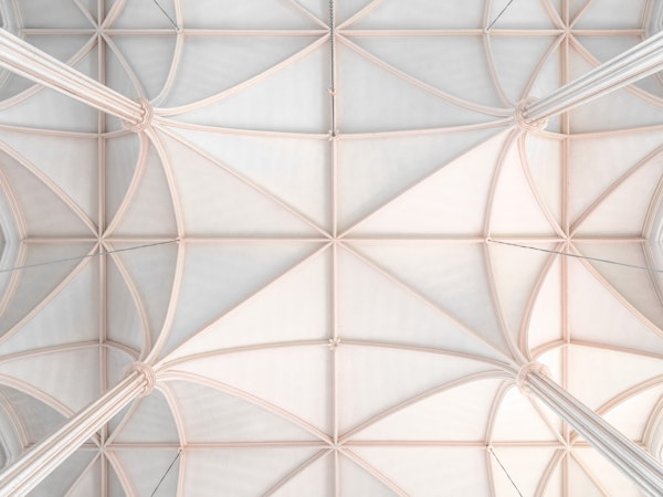Architectural church ceiling