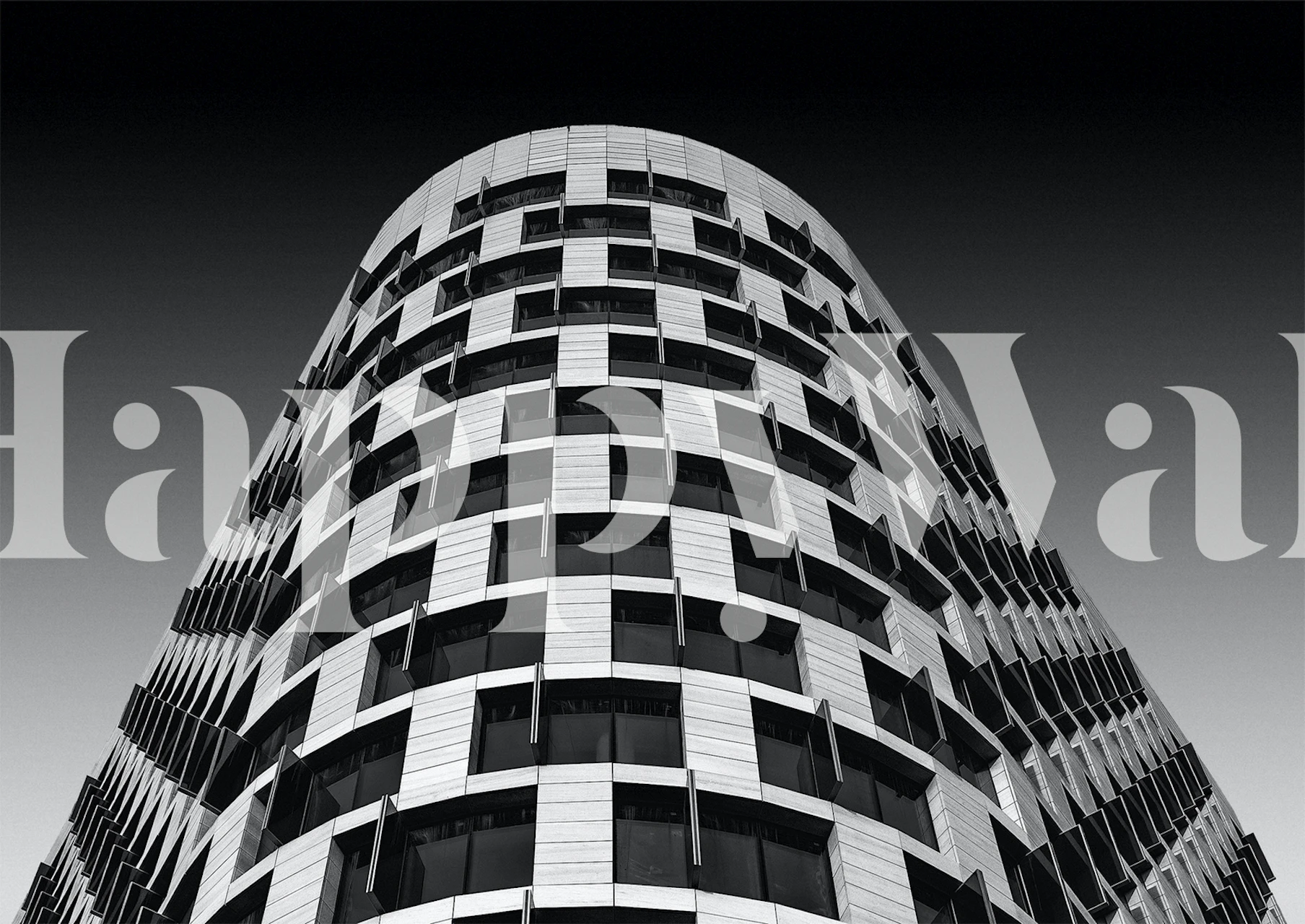 Geometric pattern in black and white tones wallpaper