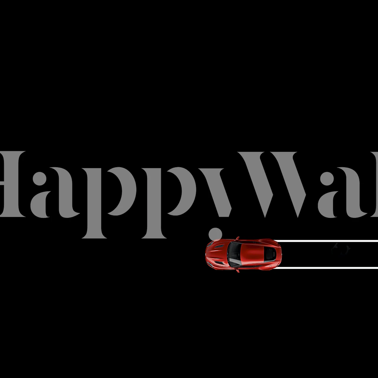 Papel pintado Red Car en diseño moderno de habitación