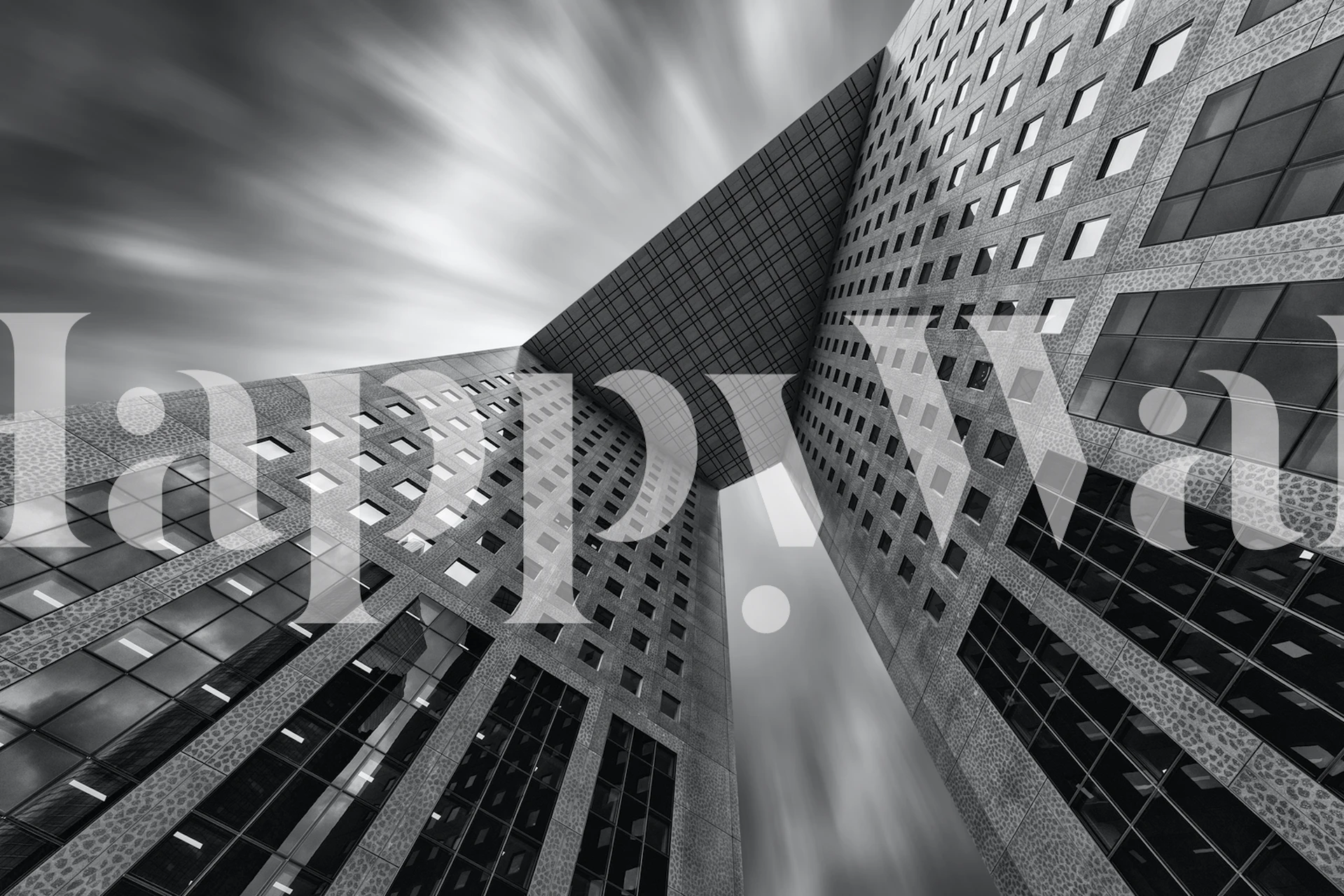 Black and white wallpaper in a modern room