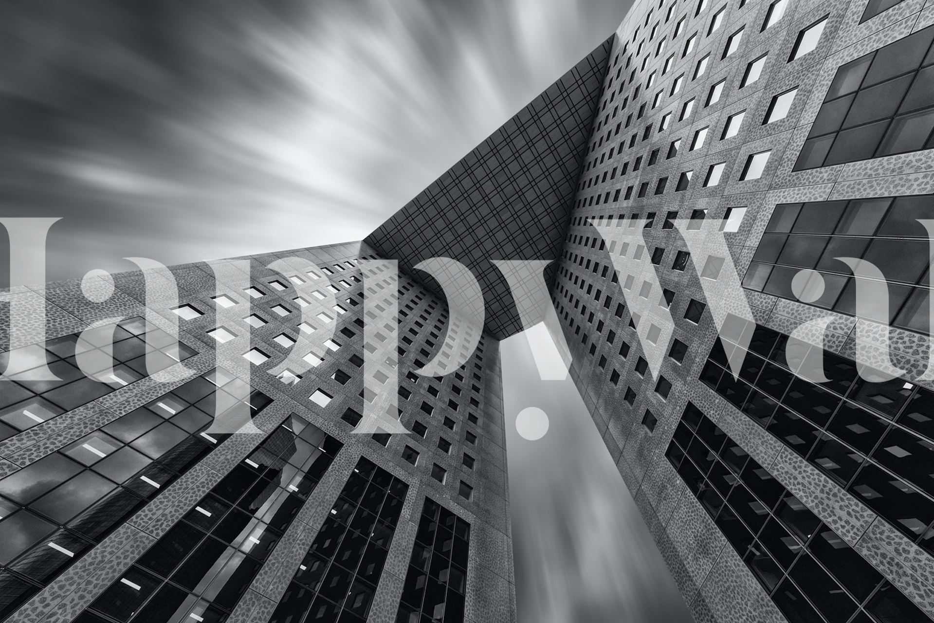 Black and white wallpaper in a modern room