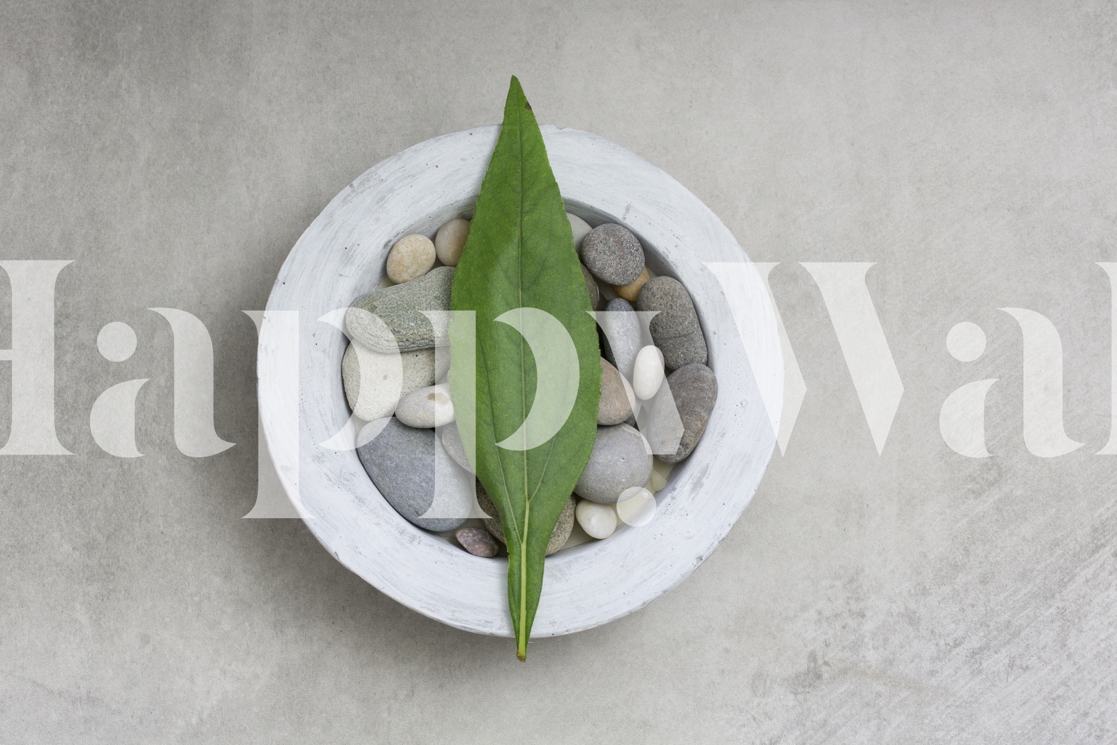 Buy Zen Style Leaf On Pebble wallpaper - Free US shipping at Happywall.com