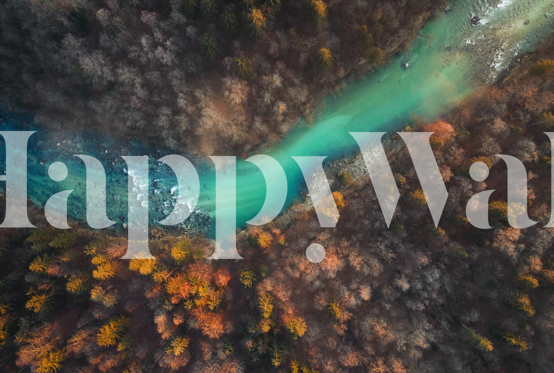 Emerald stream Tapete in Inneneinstellung