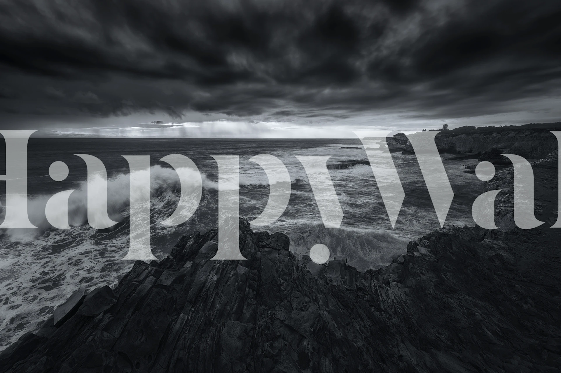 Carta da parati Stormy Sea in un'impostazione della stanza