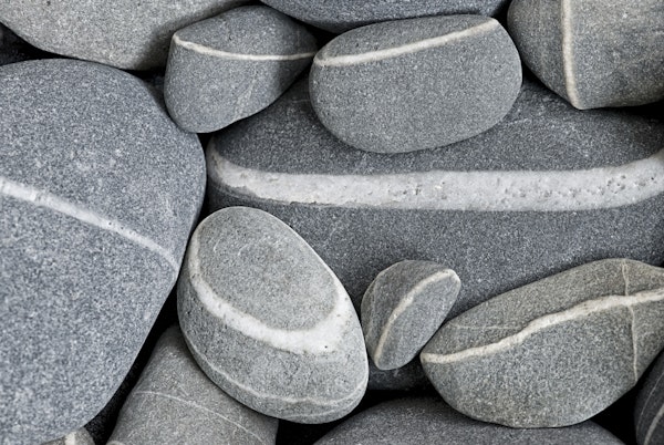 Striped Pebble Grey And White