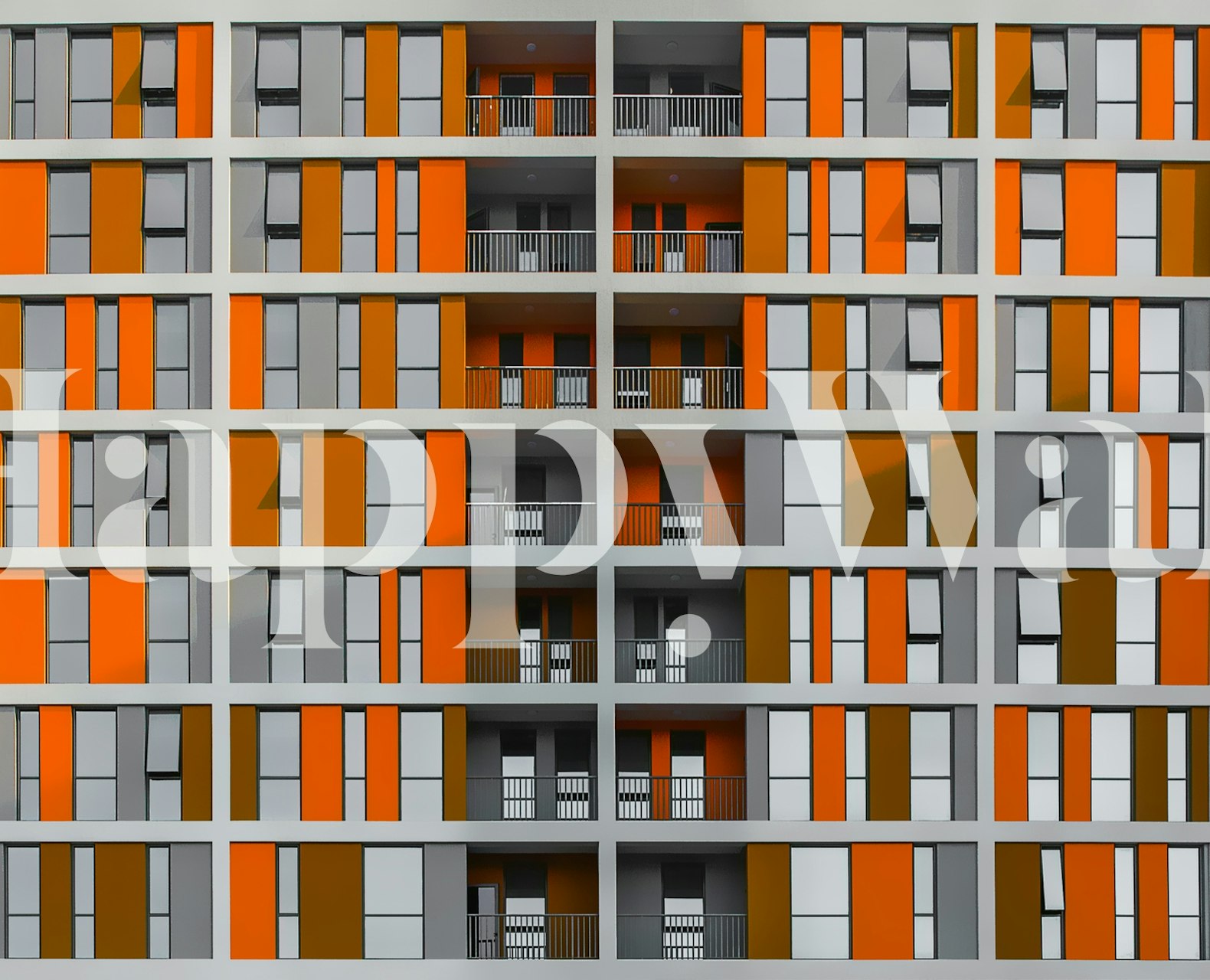 Color Facade wallpaper pattern on a wall