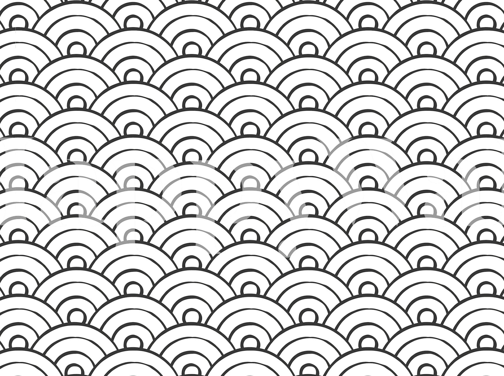 Ink Waves Art Deco wallpaper in a room