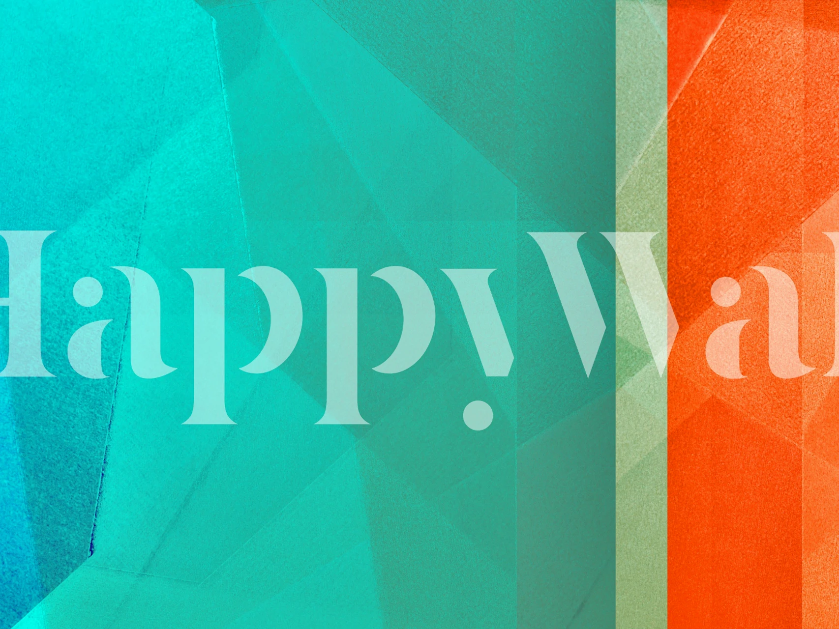 Colorful Turquoise Geometry i ett rum