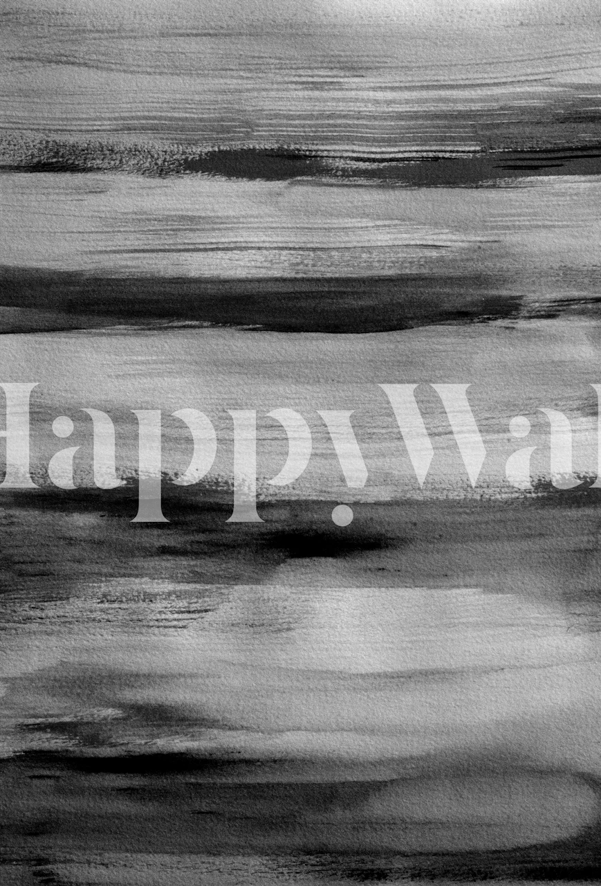 Black Gray White Aquarelltapete im Raum