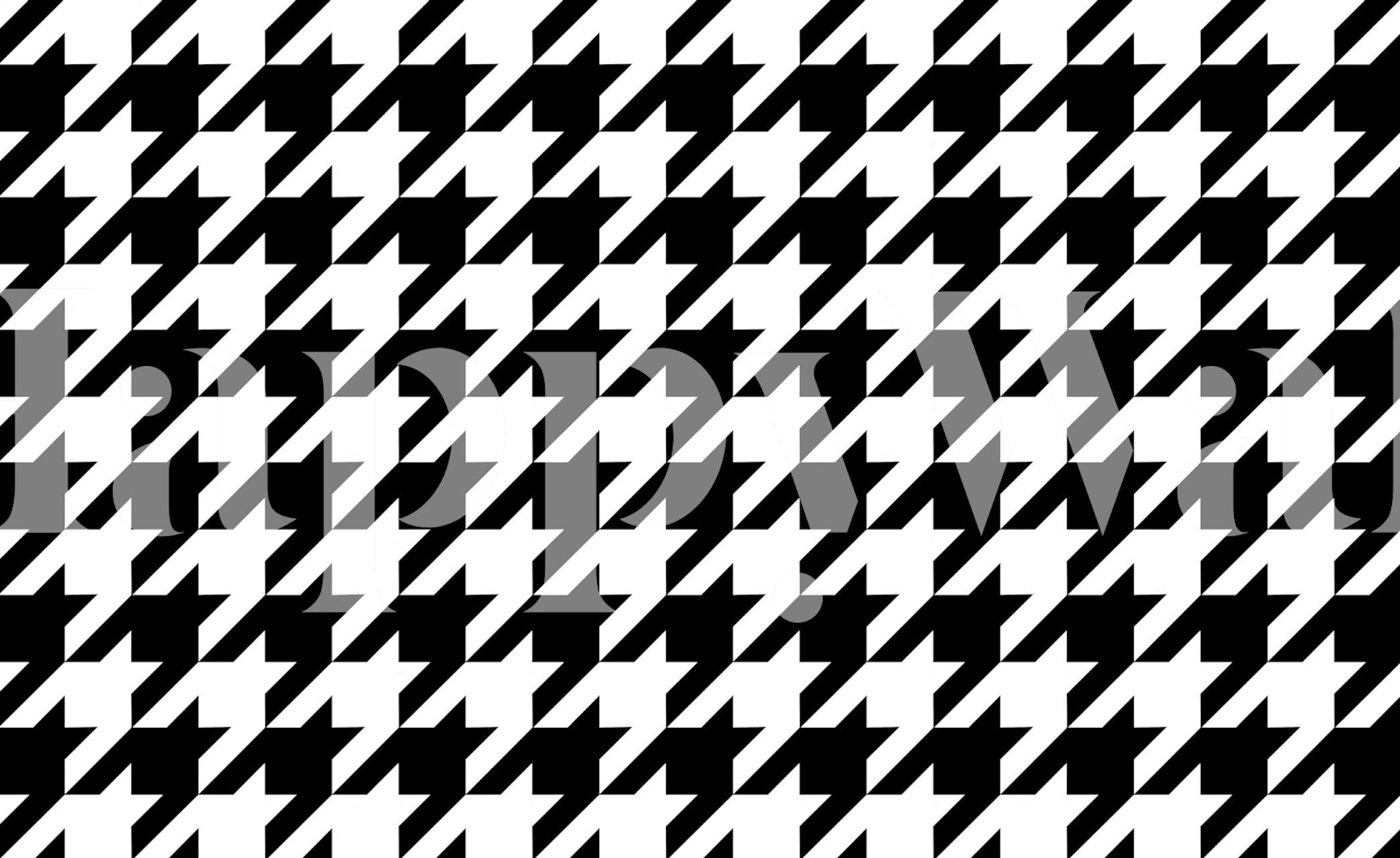 Tapeta s Houndstooth uzorkom u sobi