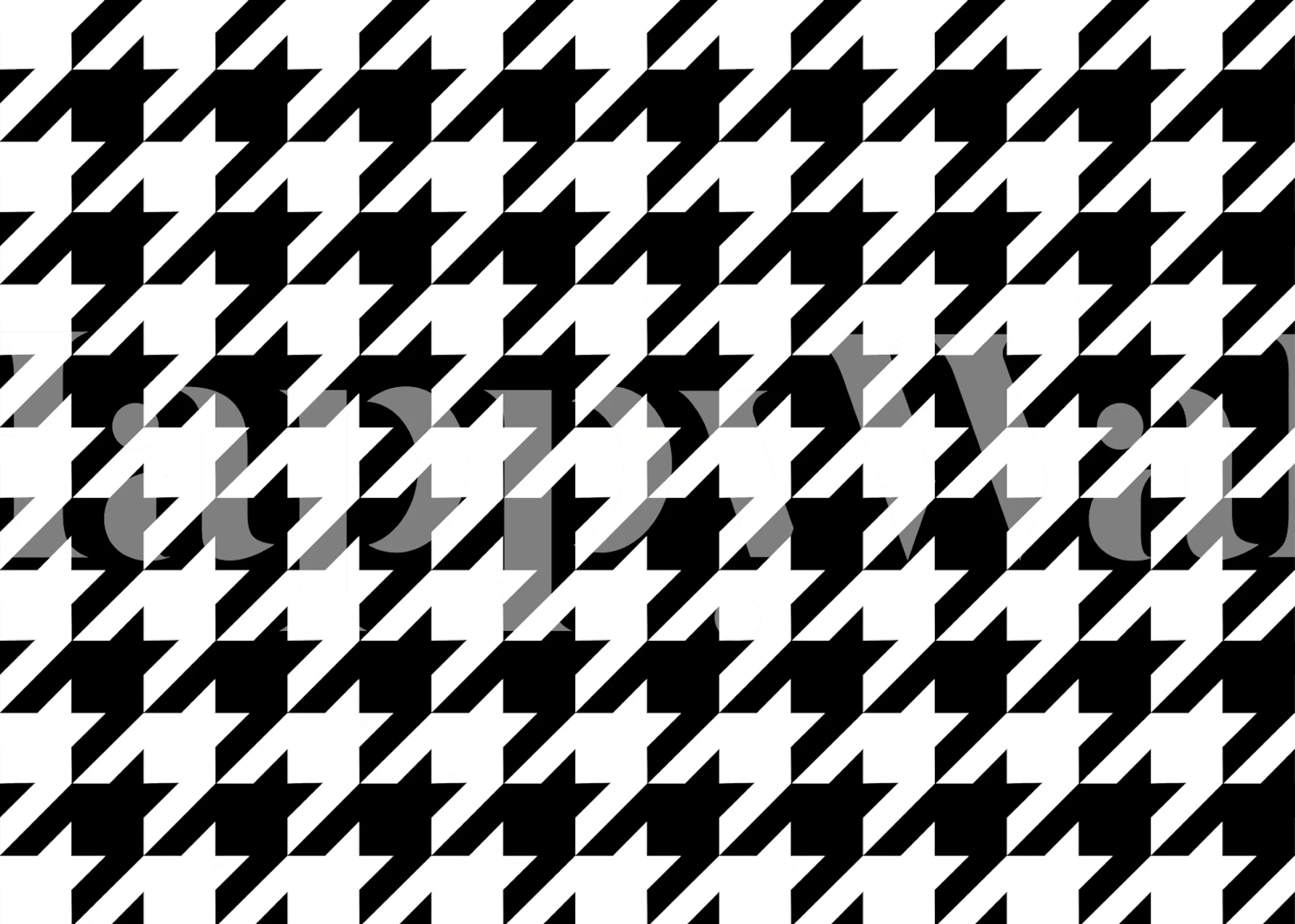 Houndstooth patterned wallpaper in a room