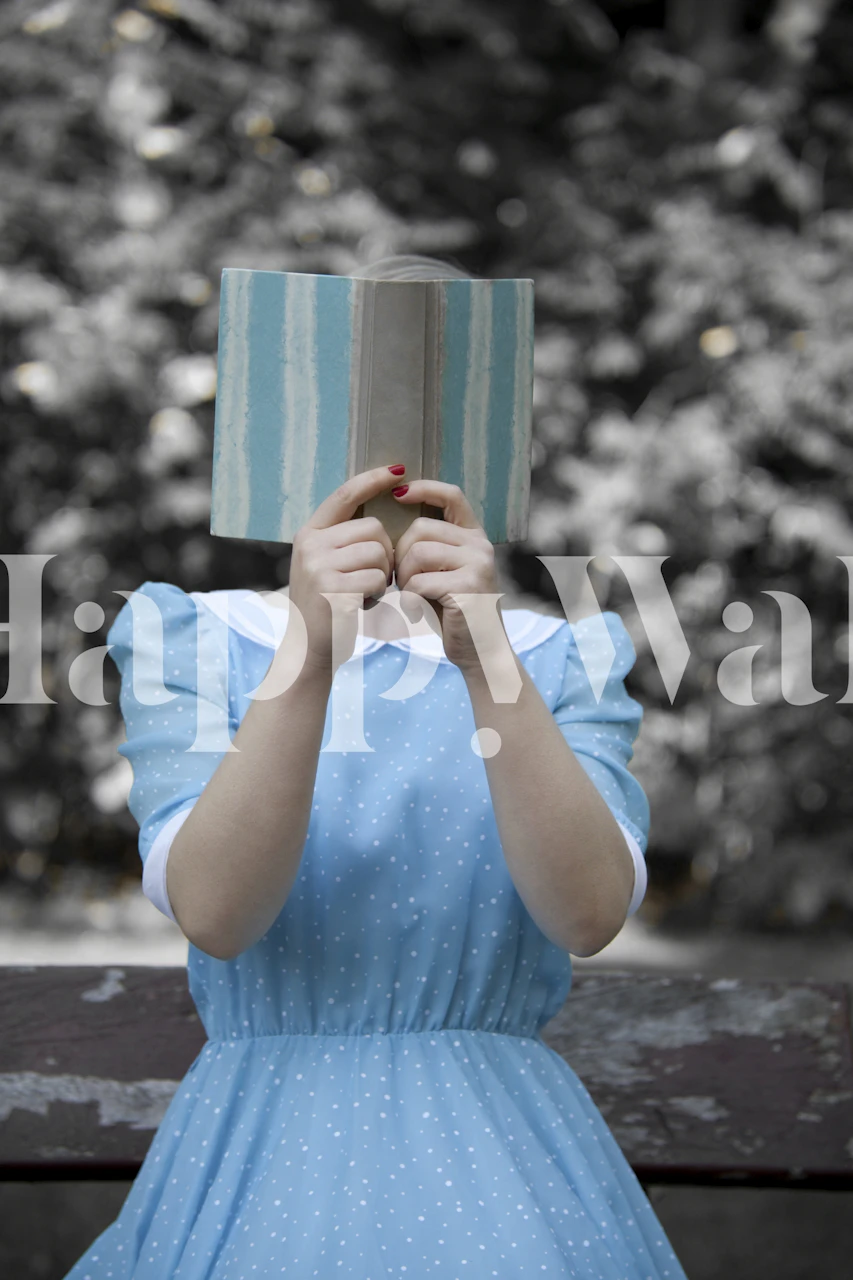 Wallpaper design featuring a person reading