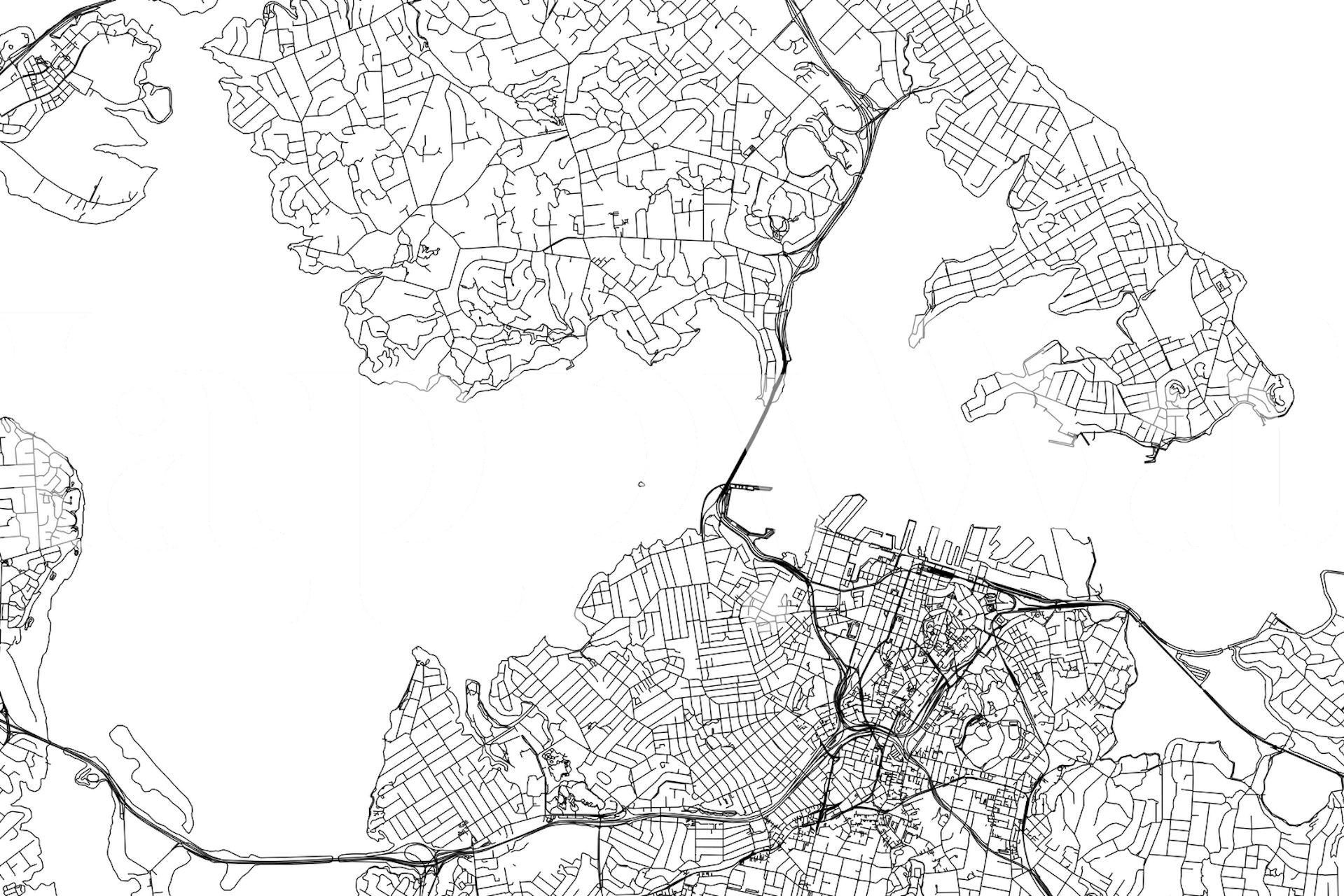 Auckland Map wallpaper displayed in a room