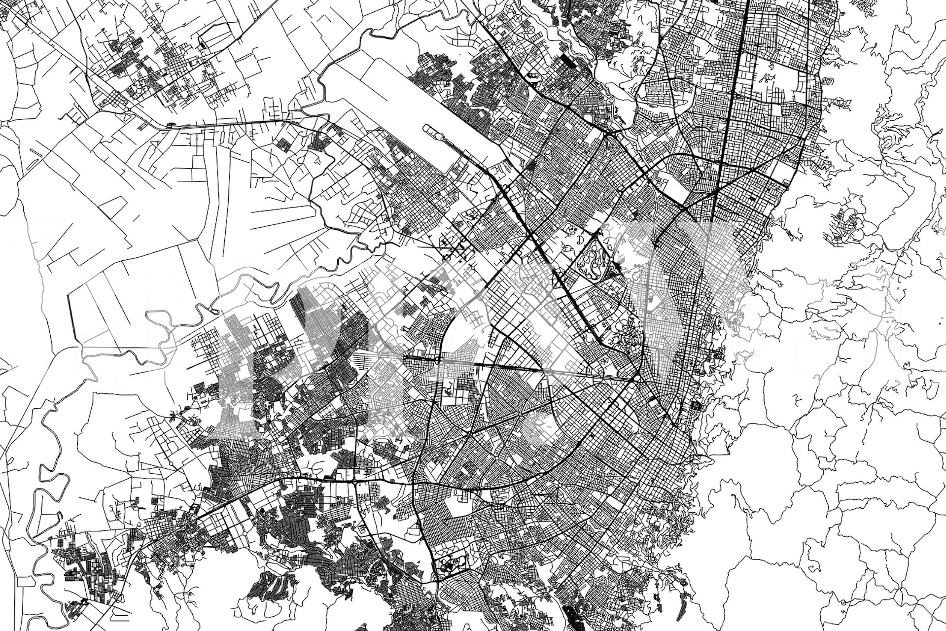 Bogota Map tapet i ett rum