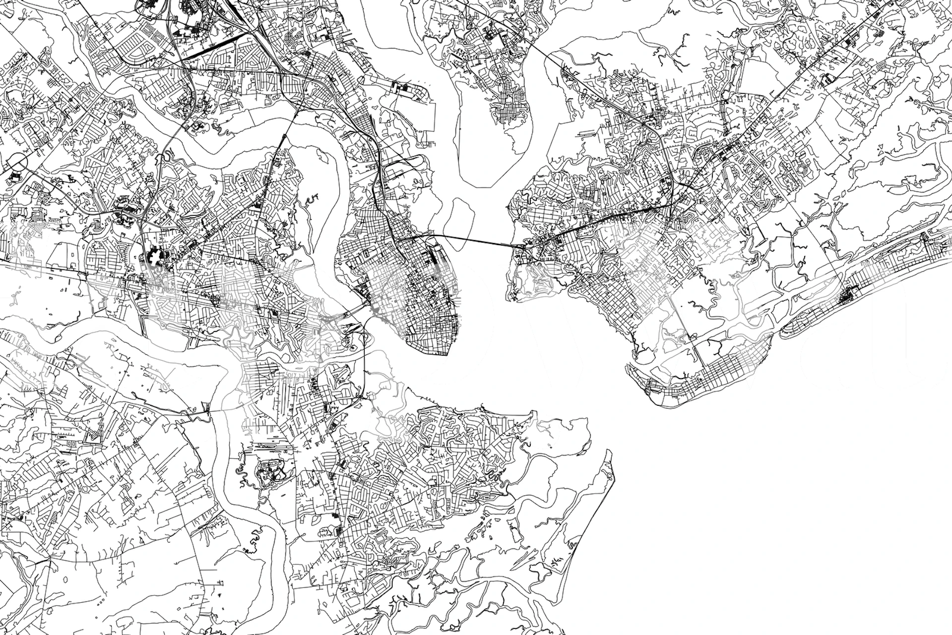 Wallpaper showcasing historic Charleston map