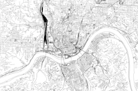 Cincinnati Map tapet