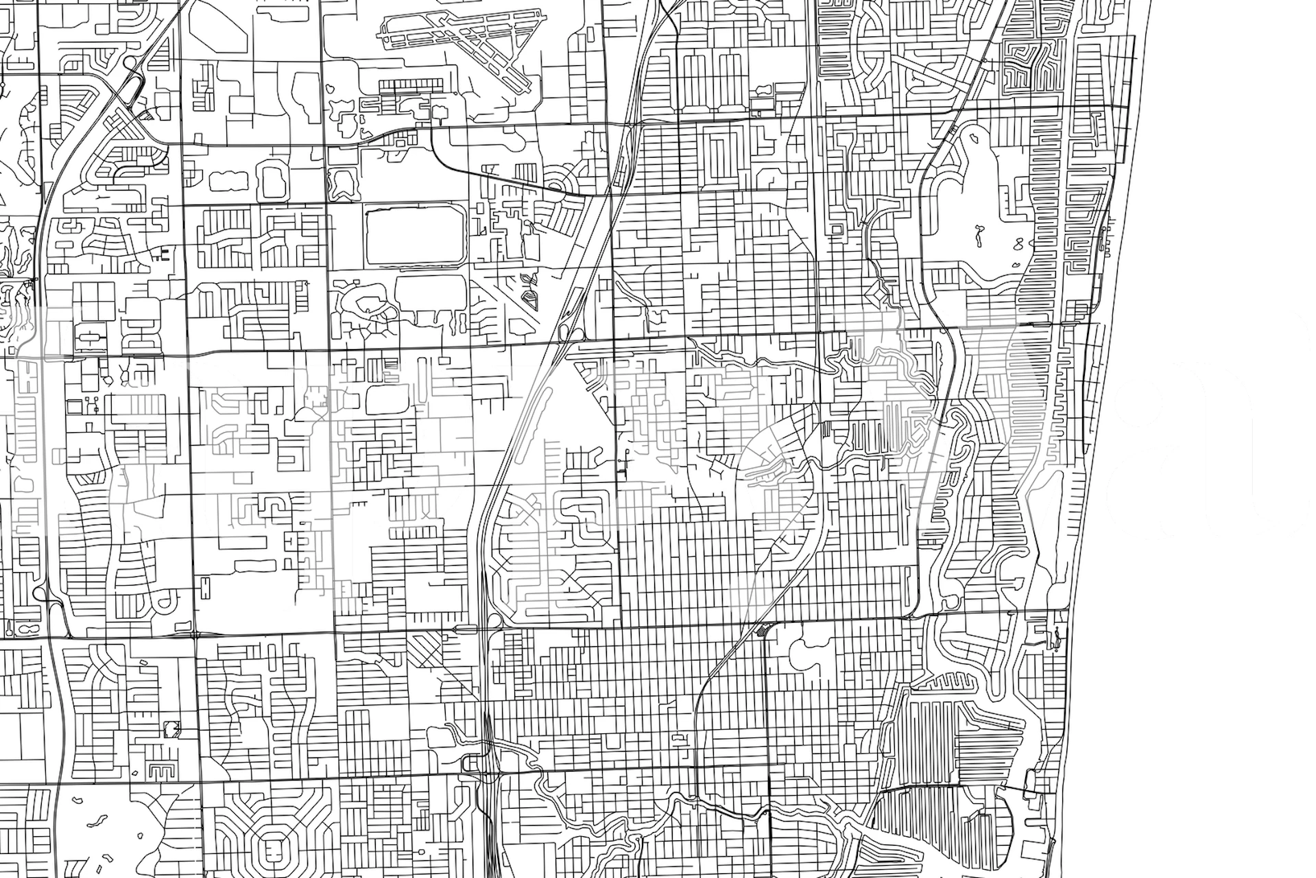 Black and white geometric map design wallpaper