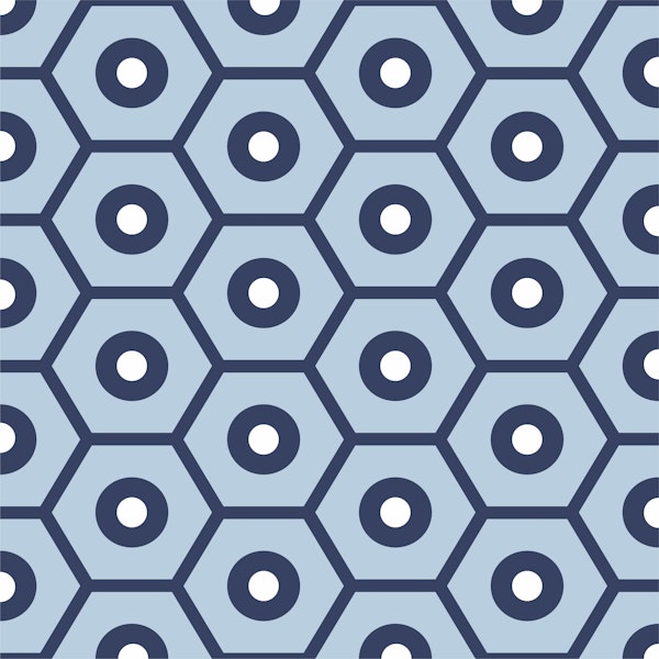 Sky Blue Hexagon Grid