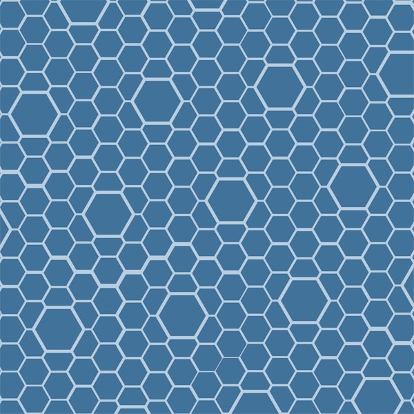 Honeycomb Blue Grid
