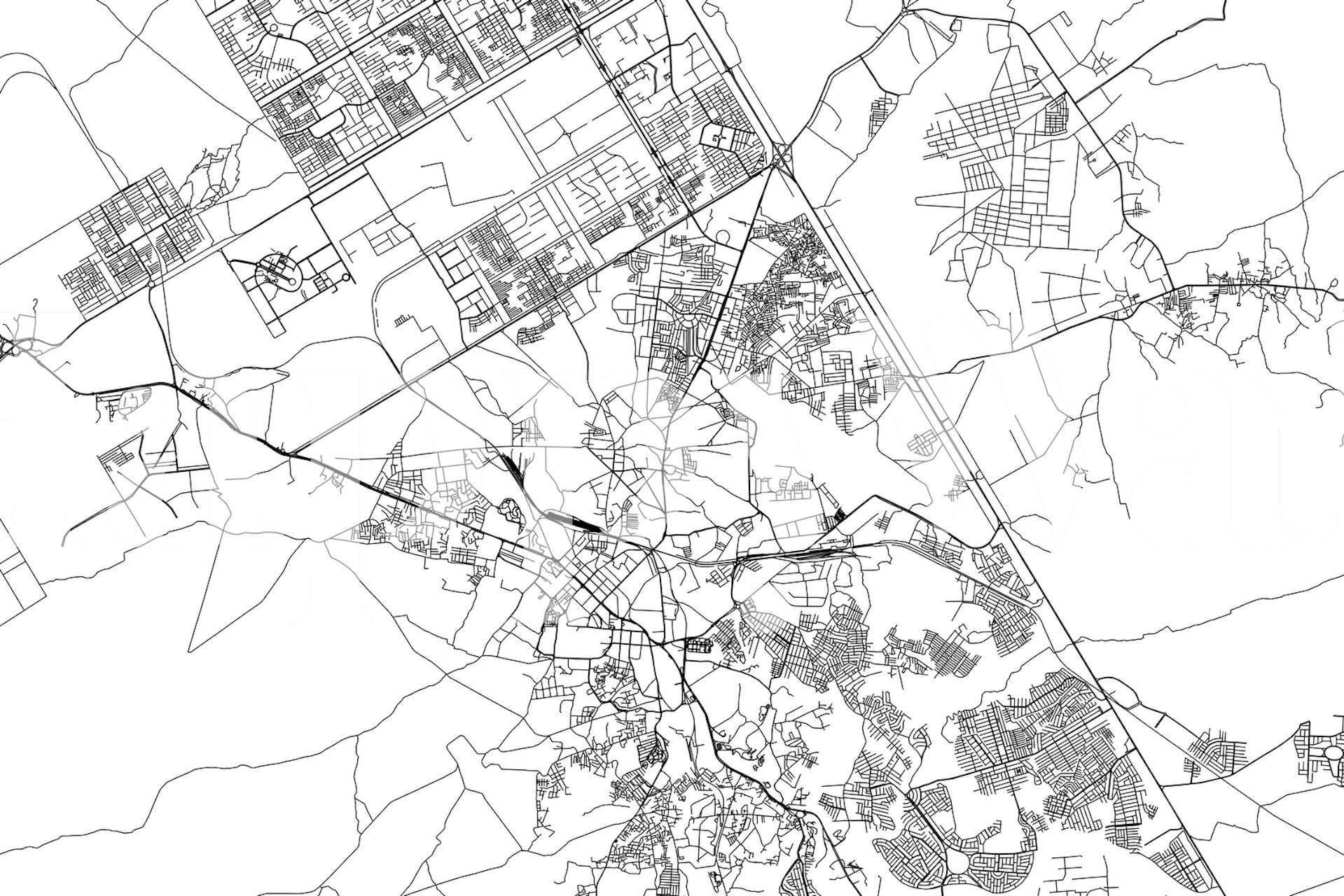 Intricate Islamabad Map Wallpaper Design