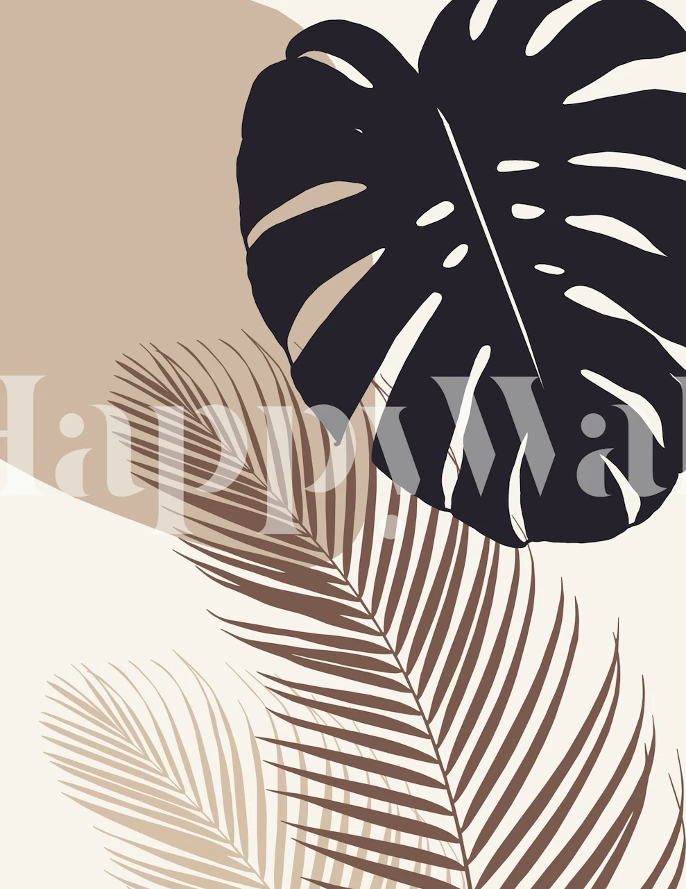 Monstera Palm Finesse 8 wallpaper in a room